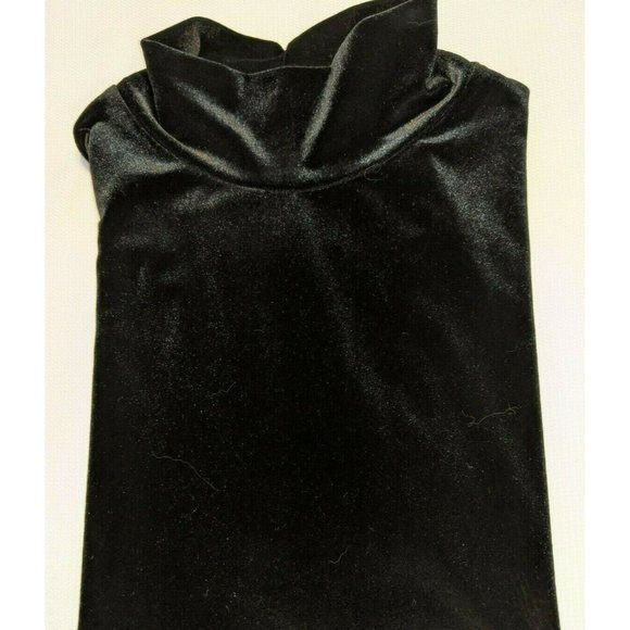Anne Klein Velveteen/Velvet Top .Black size M - Picture 3 of 4